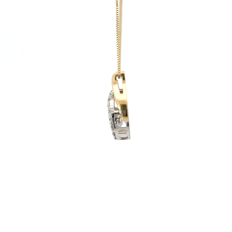 10K White & Yellow Gold 0.25cttw Diamond Eternity Necklace, 18"