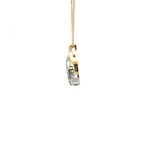 10K White & Yellow Gold 0.25cttw Diamond Eternity Necklace, 18"