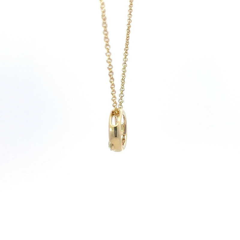 10K Yellow Gold 0.097 Canadian Diamond Infinity Pendant - 18"