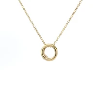 10K Yellow Gold 0.097 Canadian Diamond Infinity Pendant - 18"
