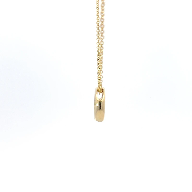 10K Yellow Gold 0.097 Canadian Diamond Infinity Pendant - 18"
