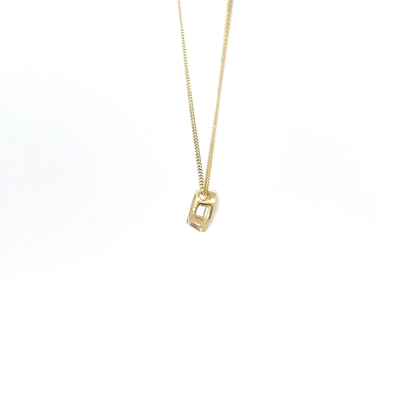 10K Yellow Gold 5mm Genuine Opal Pendant, 18"