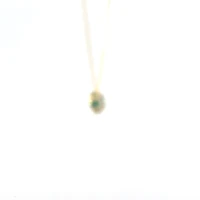 10K Yellow Gold 5mm Genuine Emerald Pendant, 18"