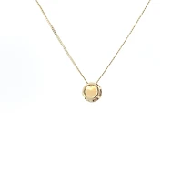 10K Yellow Gold 5mm Genuine Citrine Pendant, 18"