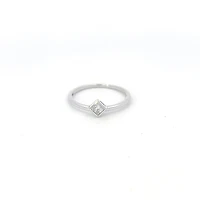 10K White Gold 0.16cttw Princess Cut Canadian Diamond Ring