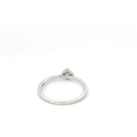 10K White Gold 0.16cttw Princess Cut Canadian Diamond Ring