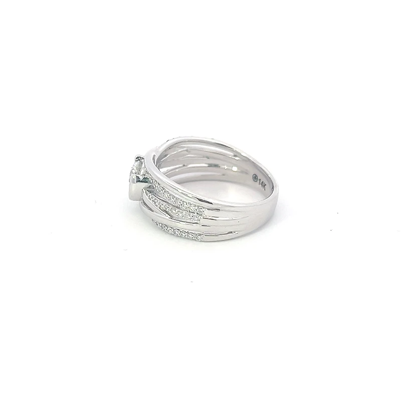 14K White Gold 0.75cttw Canadian Diamond Ring