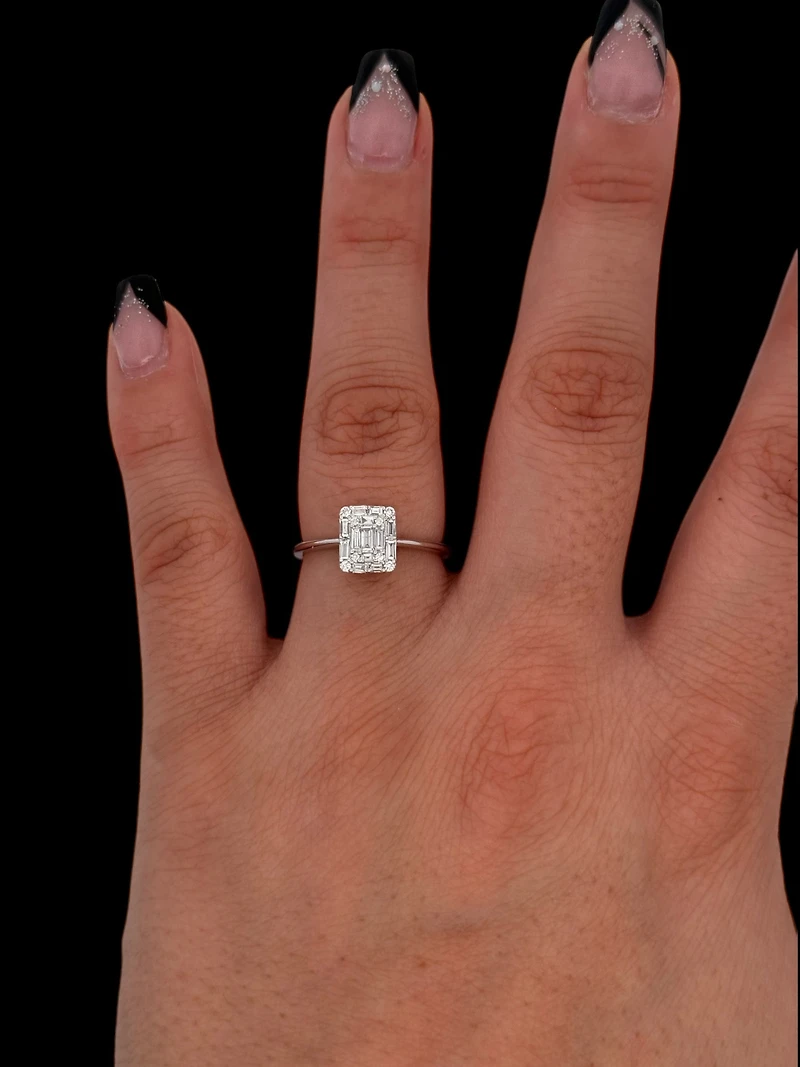 14K White Gold 0.27 cttw Diamond Ring - / 4.5