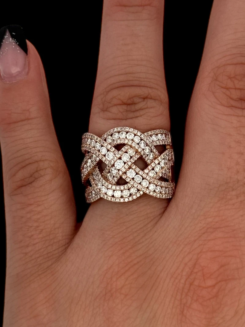 14K Rose Gold 1.96 cttw White Diamond Ring