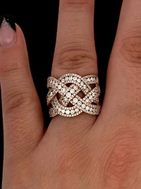 14K Rose Gold 1.96 cttw White Diamond Ring