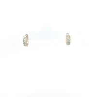 10K Yellow Gold 0.15cttw Diamond Hoop / Huggie Earrings