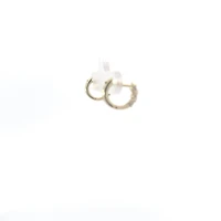 10K Yellow Gold 0.06cttw Diamond Hoop / Huggie Earrings