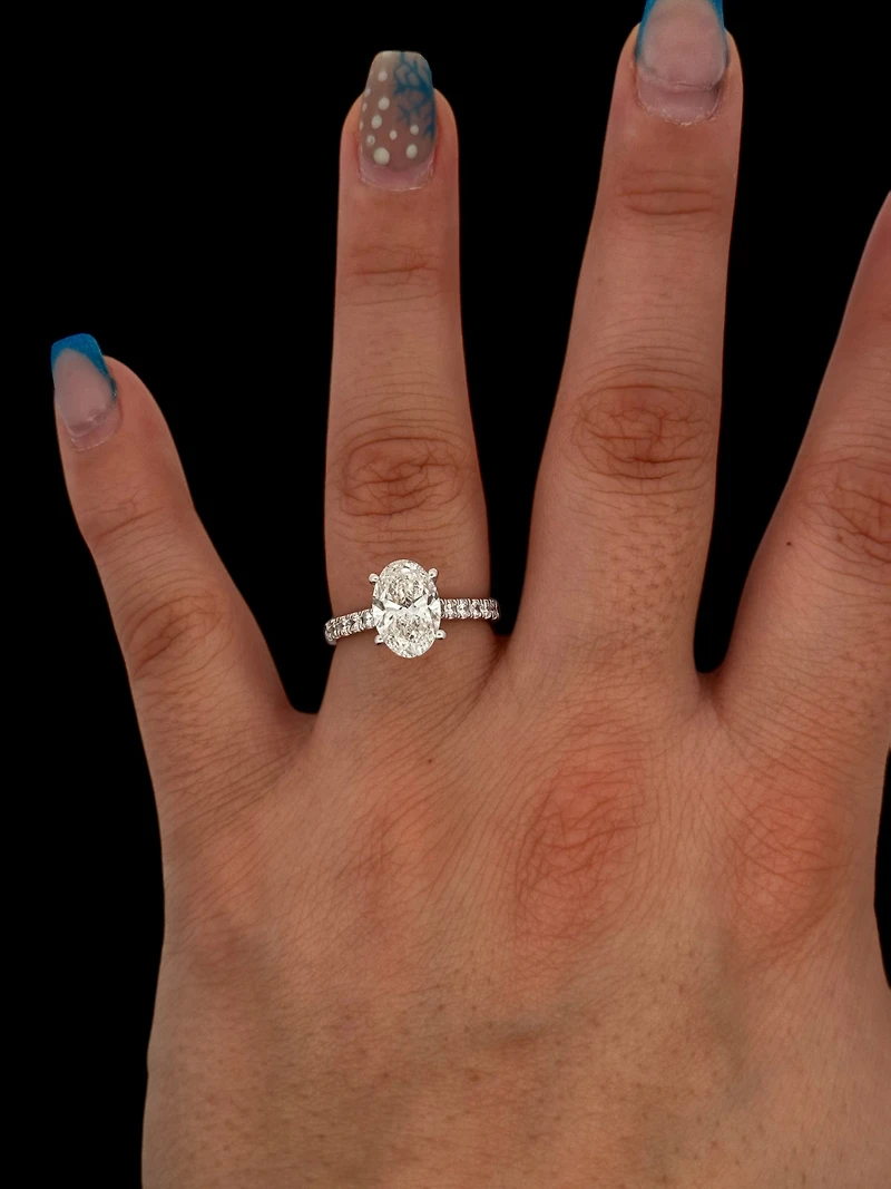 14K White Gold 2.50 cttw Lab Grown Diamond Engagement Ring - 4.5 /