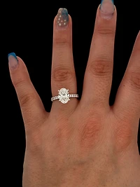 14K White Gold 2.50 cttw Lab Grown Diamond Engagement Ring - 4.5 /