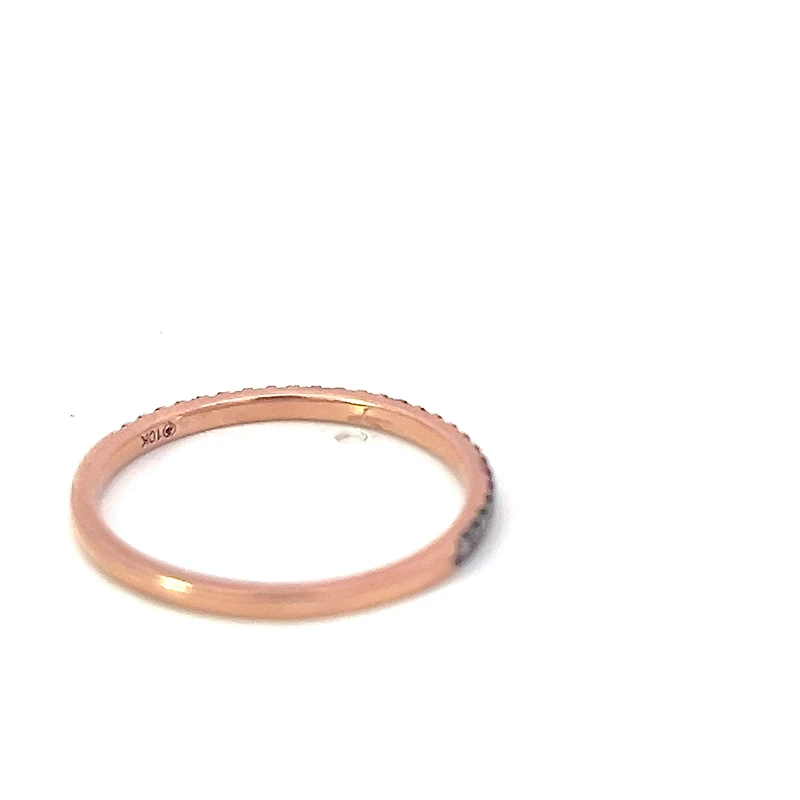 10K Rose Gold 0.10cttw Natural Brown Diamond Ring/Band