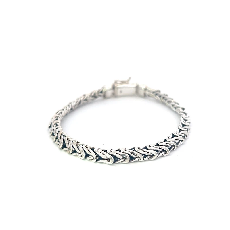 925 Silver 5.25mm King's Link Bracelet  - 8.5 Inches