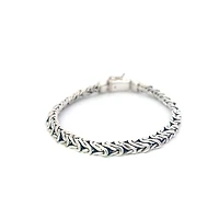 925 Silver 5.25mm King's Link Bracelet  - 8.5 Inches
