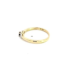 10K Yellow Gold Sapphire & Diamond Ring