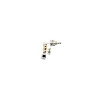 10K White and Yellow Gold Emerald & Diamond Earring