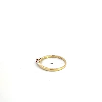 10K Yellow Gold Genuine Ruby and Diamond Ring