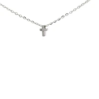Stainless Steel 8.5X6mm Cross Pendant - 18"