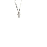 Stainless Steel 8.5X6mm Cross Pendant - 18"