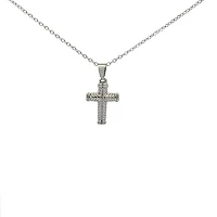 Stainless Steel 20X14mm Cross Pendant - 18"