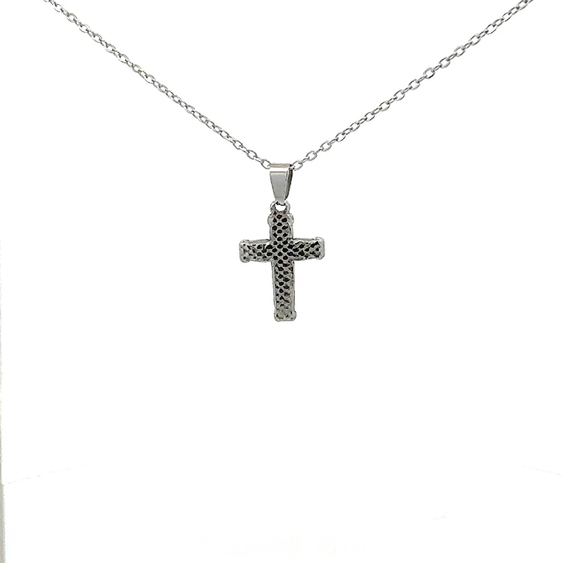 Stainless Steel 20X14mm Cross Pendant - 18"