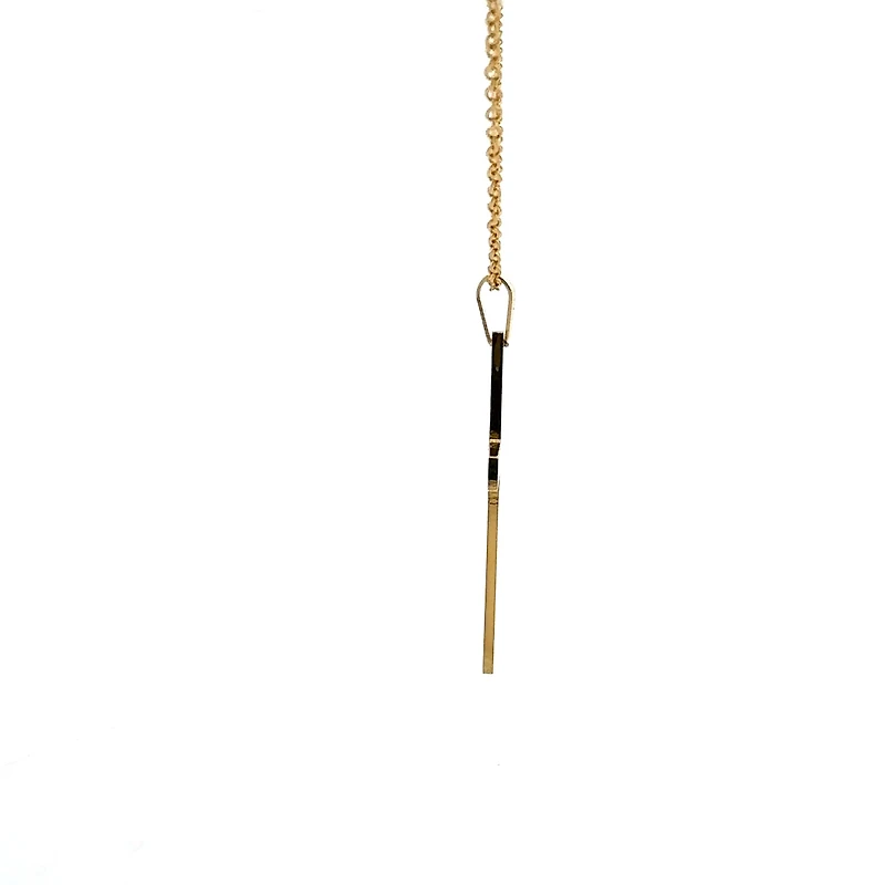 Stainless Steel Gold Plated 40X25mm Cross Pendant - 18"