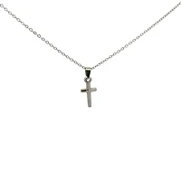 Stainless Steel 18x9mm Cross Pendant - 18"
