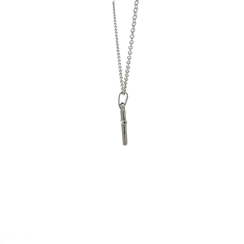 Stainless Steel 18x9mm Cross Pendant - 18"