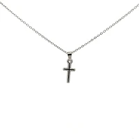 Stainless Steel 18x9mm Cross Pendant - 18"
