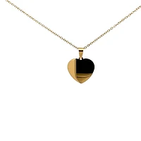 Stainless Steel Gold Plated 23X21mm Engravable Heart Pendant - 18"