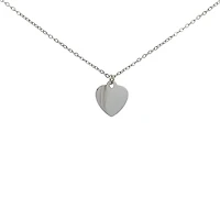 Stainless Steel 18X16mm Engravable Heart Pendant - 18"
