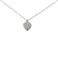 Stainless Steel 18X16mm Engravable Heart Pendant - 18"