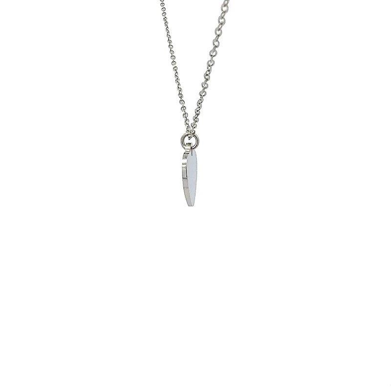 Stainless Steel 18X16mm Engravable Heart Pendant - 18"