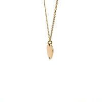 Stainless Steel Gold Plated 18X16mm Engravable Heart Pendant - 18"