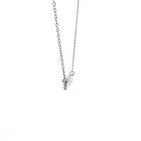 Stainless Steel 7x35mm Engravable Bar Pendant - 18"