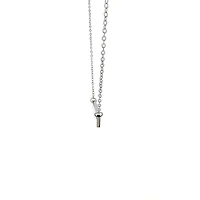 Stainless Steel 7x35mm Engravable Bar Pendant - 18"