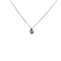 Stainless Steel 10mm Engravable Disc Pendant - 18"
