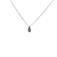 Stainless Steel 10mm Engravable Disc Pendant - 18"