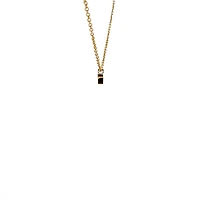 Stainless Steel Gold Plated 8.5X6mm Cross Pendant - 18"