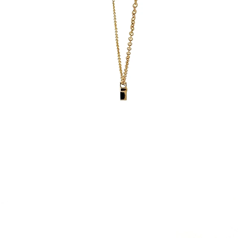 Stainless Steel Gold Plated 8.5X6mm Cross Pendant - 18"