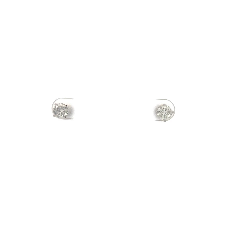 14K White Gold 1.02cttw Diamond Earrings with Screw Backs