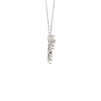 14K White Gold Ruby and Diamond Butterfly Necklace  - 18"