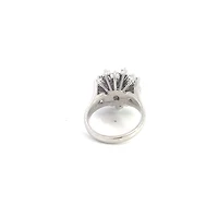 14K White Gold Sapphire & Diamond Ring