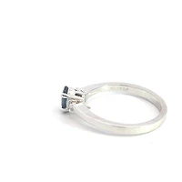 14K White Gold Sapphire and Diamond Ring