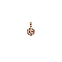 14K Rose Gold Morganite and Diamond Pendant