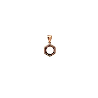 14K Rose Gold Morganite and Diamond Pendant