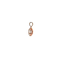 14K Rose Gold Morganite and Diamond Pendant